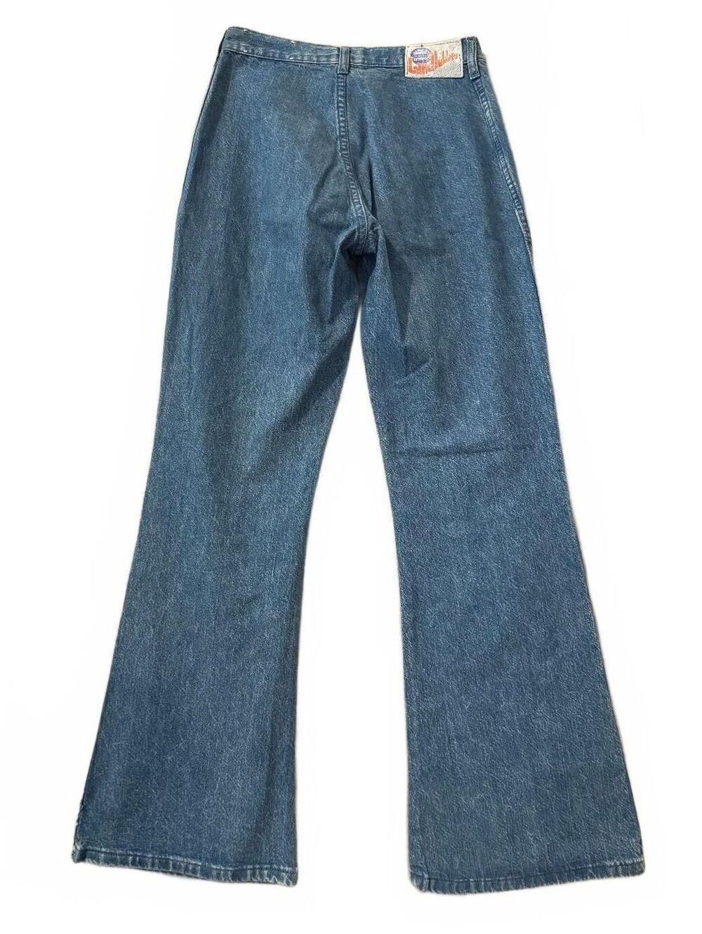 Landlubber Jeans 9/10 Flare Vtg Vintage Blue Denim Mid-Rise Bell Bottom Wide Leg